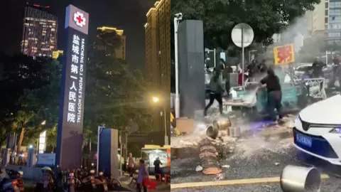 盐城医院门口